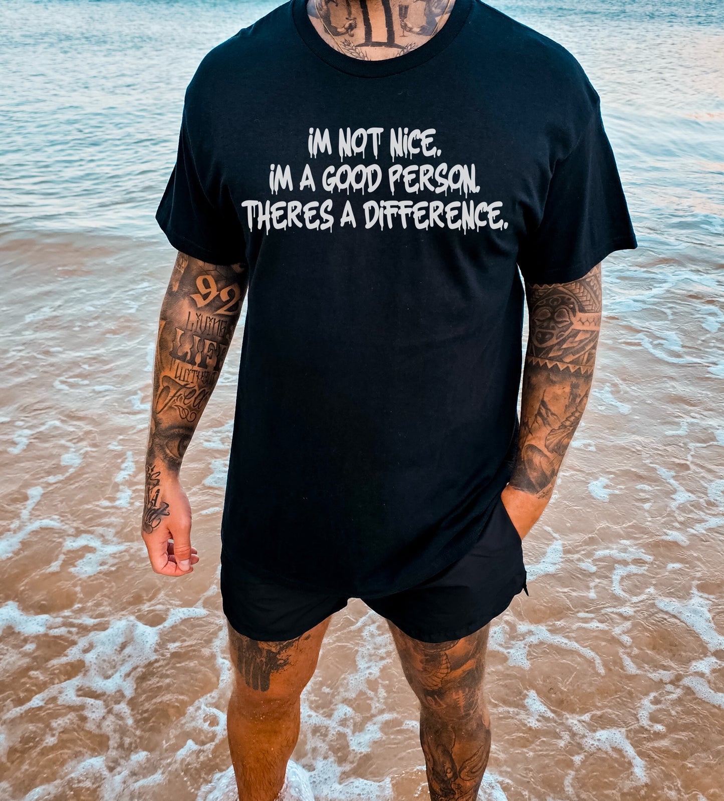 I’m not nice. I’m a good person. There’s a difference.