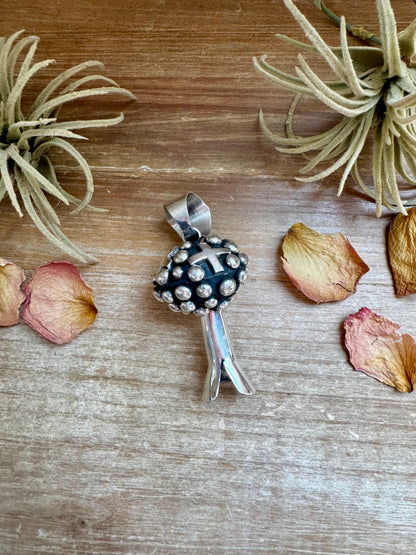 Giant Blossom Pendant – Sterling Silver – Native Made