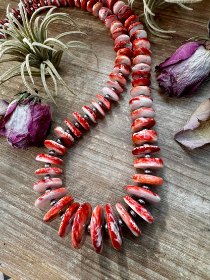 NFR Collection Necklace – 5mm Sterling Silver Pearls with Graduated Spiny Oyster 37"