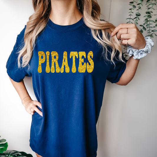 Comfort Colors Pirate Gold Letters