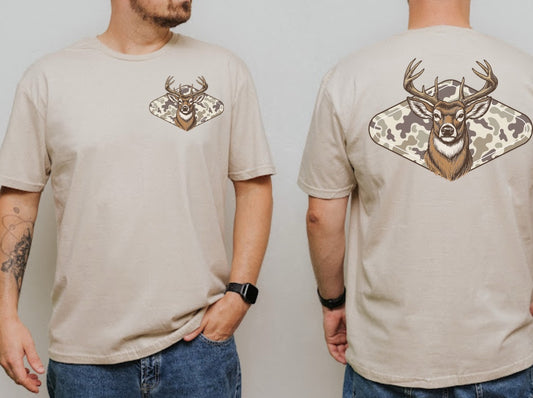 Camo Deer Front & Back Design