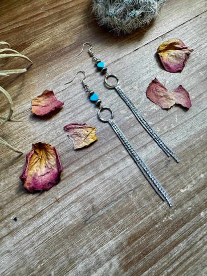 Turquoise heart and chic dangle