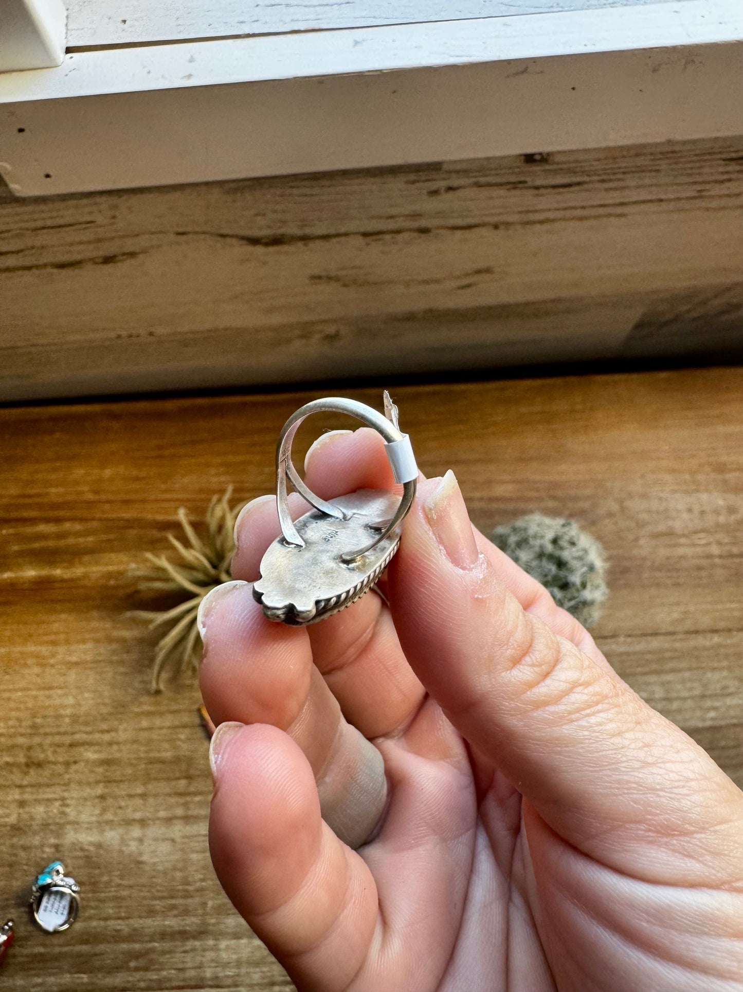 Long Ring- Size 6.5 - Laramar & sterling silver