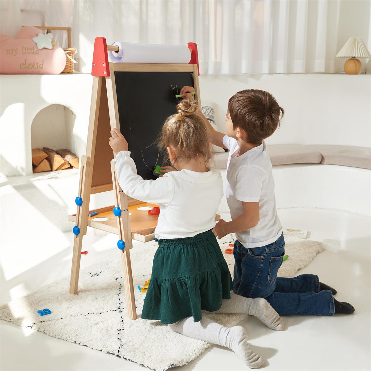 Tiny Land® 3-in-1 Art Easel & Paper Roll Set