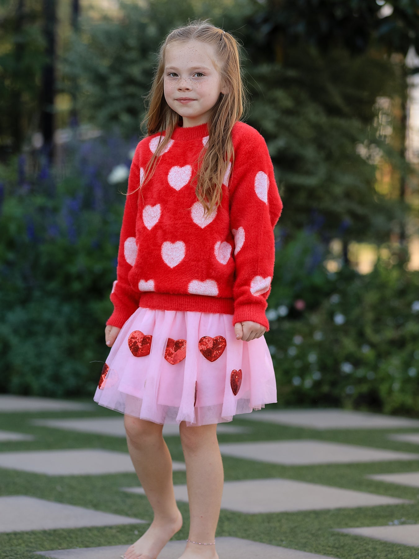 Valentine's Day Girls Pullover Sweater