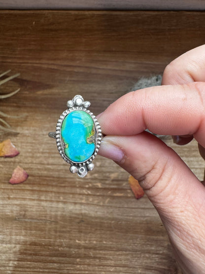 Ring- size 9 - Sonoran Gold Turquoise & Sterling Silver