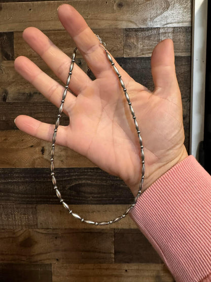 Mini Torpedo choker Sterling Silver Pearls