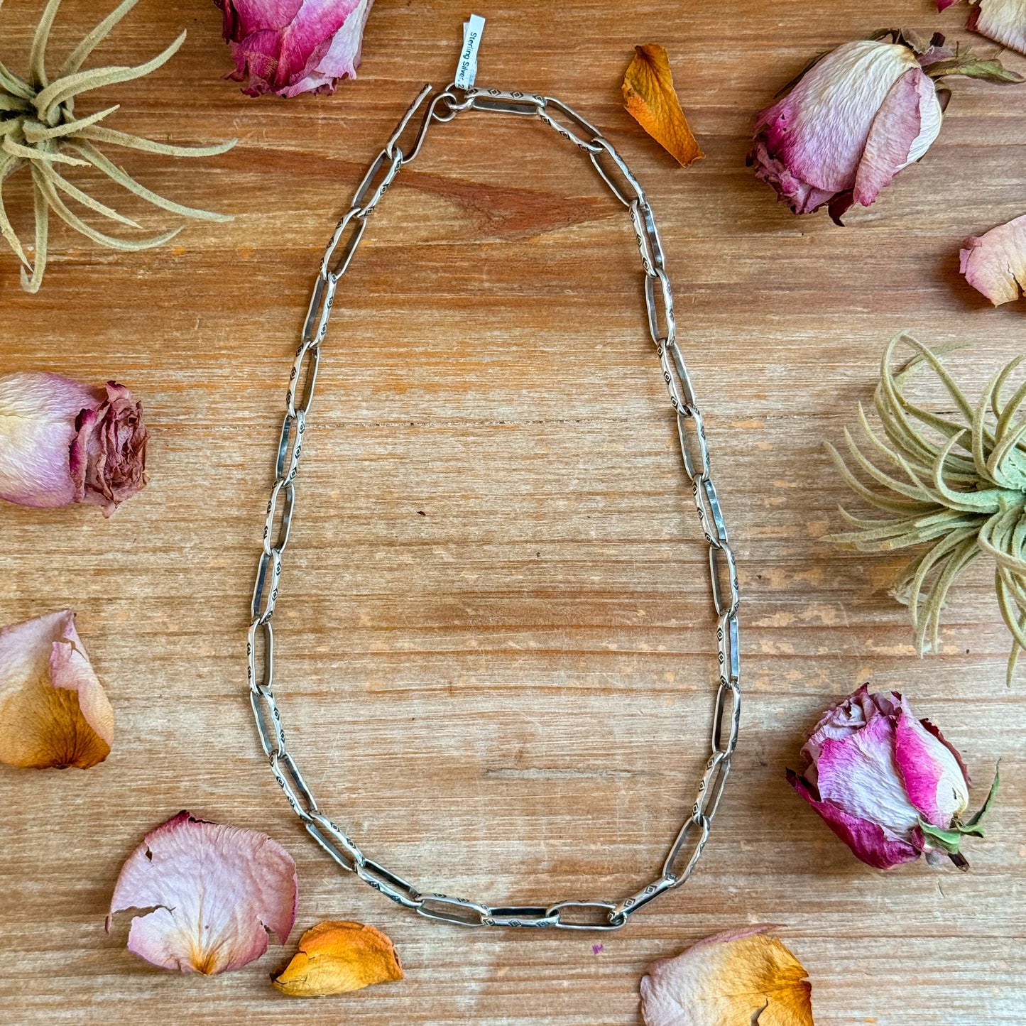 Sterling Silver Medicine Man Eye Paperclip Chain – 22” – Artist Jason Ogg