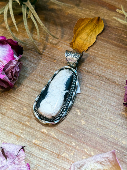 White Buffalo Sterling Silver Pendant