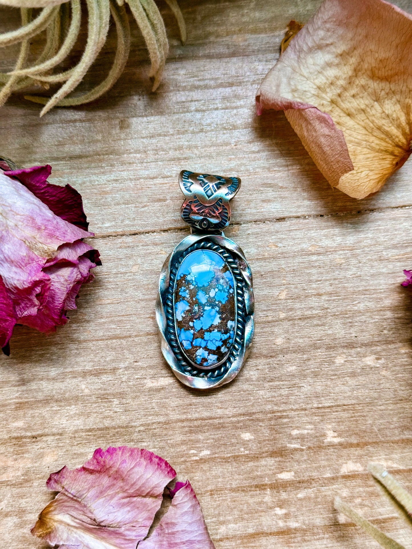 Golden Hills Turquoise Sterling Silver Pendant