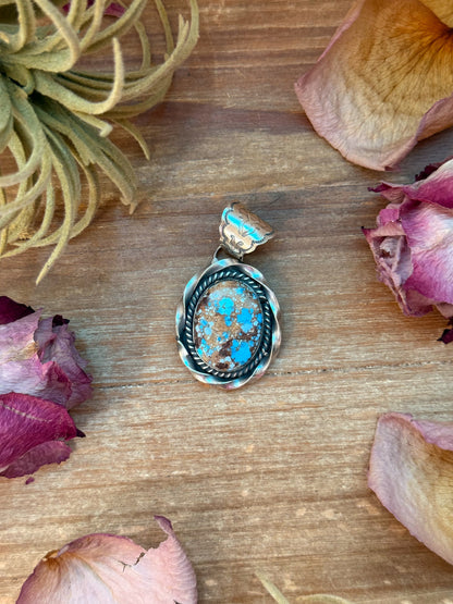 Golden Hills Turquoise Sterling Silver Pendant