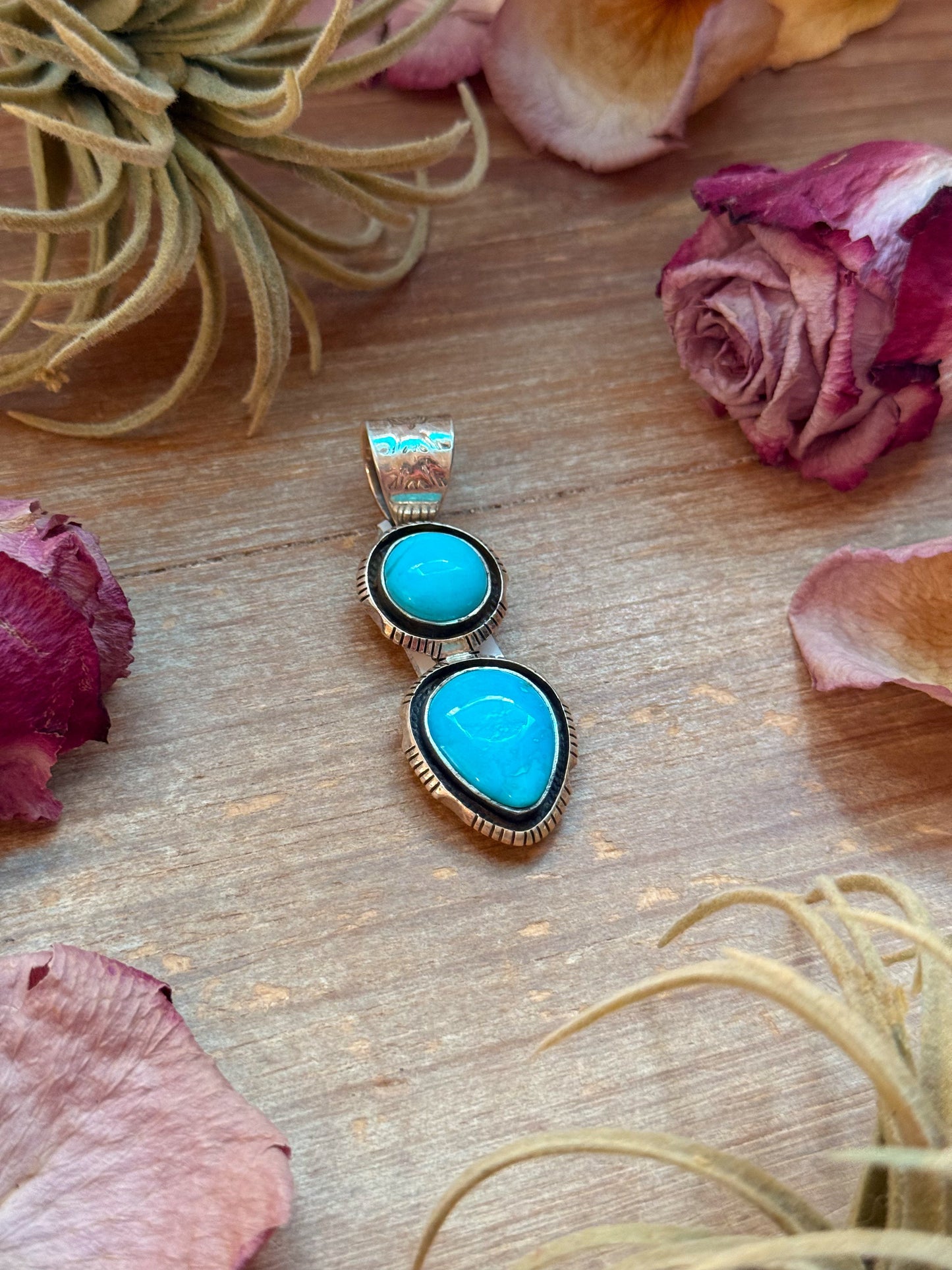 Kingman Turquoise Sterling Silver Pendant