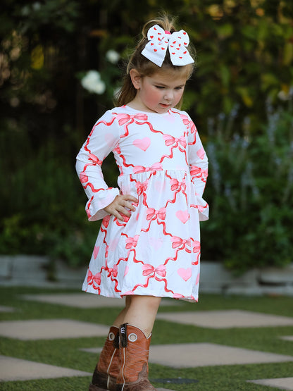 Valentine's Day Milk Silk Girls Dress