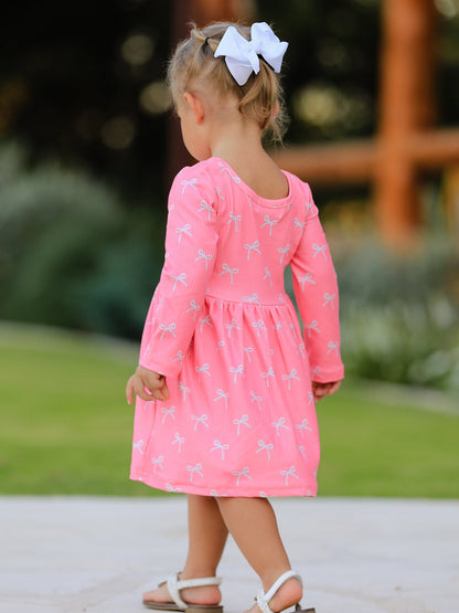 Christmas Bow Girls Dress: Festive and Adorable Design